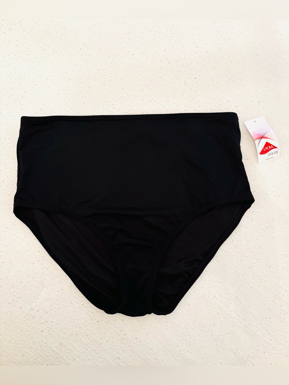 Lands' End Sculpting Suit High Waisted Black Bikini Bottoms